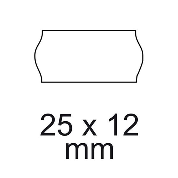 25x12mm 5db/csomag fehér árazógépszalag (Újszerű)