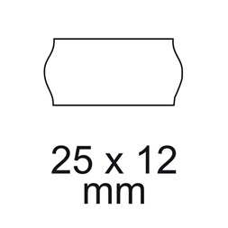 25x12mm 5db/csomag fehér árazógépszalag (Újszerű)