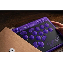8BitDo Arcade Stick All-Button, Signature Edition, Átlátszó lila, vezeték nélküli kontroller