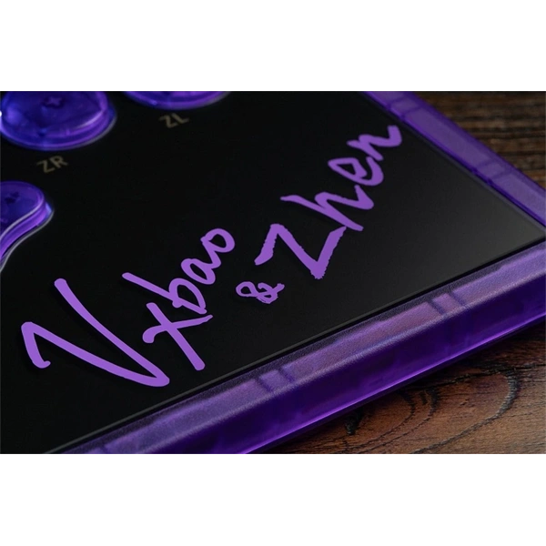 8BitDo Arcade Stick All-Button, Signature Edition, Átlátszó lila, vezeték nélküli kontroller
