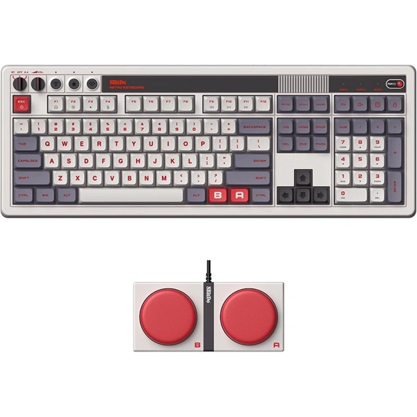 8BitDo Retro 108, Mechanikus, Kailh Box, N Edition, vezeték nélküli billentyűzet