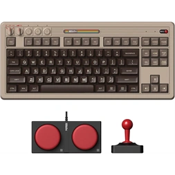8BitDo Retro 87, Mechanikus, Kailh Box, C64 Edition, vezeték nélküli billentyűzet