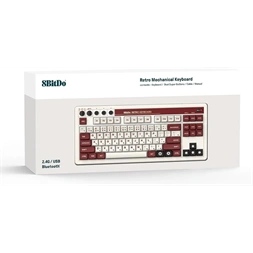 8BitDo Retro 87, Mechanikus, Kailh Box, Fami Edition, vezeték nélküli billentyűzet