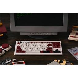 8BitDo Retro 87, Mechanikus, Kailh Box, Fami Edition, vezeték nélküli billentyűzet