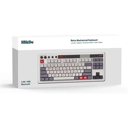 8BitDo Retro 87, Mechanikus, Kailh Box, N Edition, vezeték nélküli billentyűzet