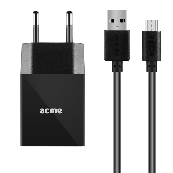 ACME CH211 2,4A univerzális USB hálózati töltő + microUSB kábel