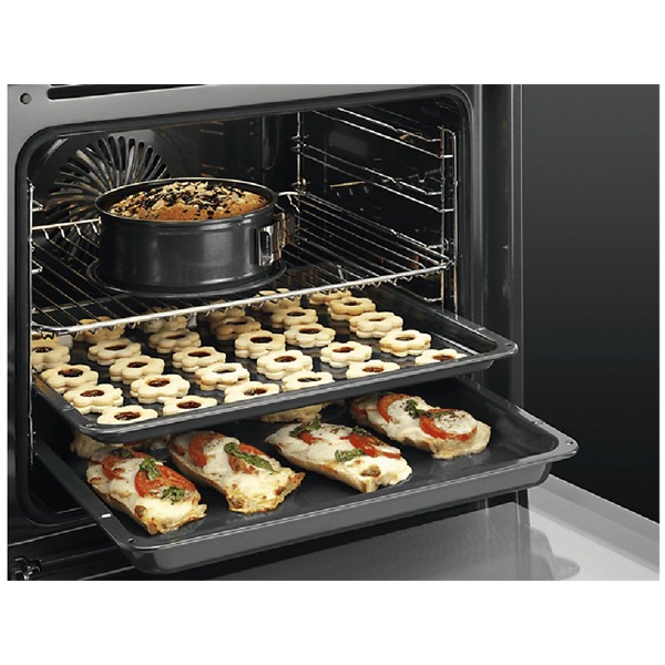 AEG BPS351161M SteamBake inox, beépíthető, sütőtér: 72L, grill, légkeverés, pirolitikus, sütő