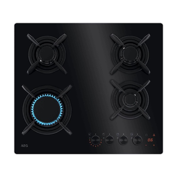 AEG HKB64453NB fekete, beépíthető, gáz, főzőzóna: 4, beépíthető méret: 56cm, főzőlap