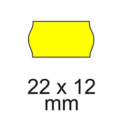 22x12 5db/csomag sárga árazógépszalag
