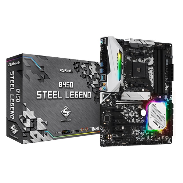 ASRock B450 STEEL LEGEND AMD B450 SocketAM4 ATX alaplap