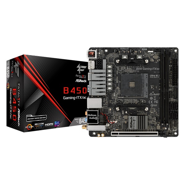 ASRock Fatal1ty B450 Gaming-ITX/ac AMD B450 SocketAM4 mini-ITX alaplap