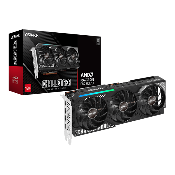 ASRock Radeon RX 9070 Challenger AMD 16GB DDR6 256bit PCIe videókártya