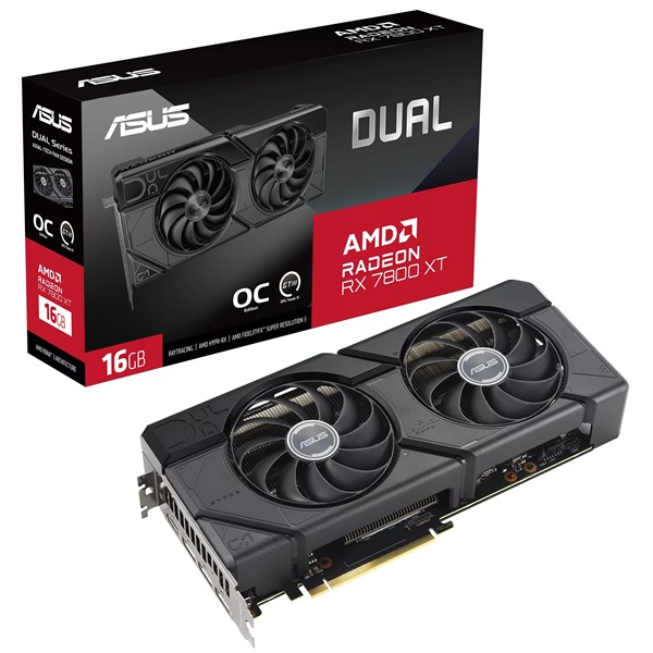 ASUS AMD RX 7800 XT DUAL 16GB GDDR6 PCIe videokártya