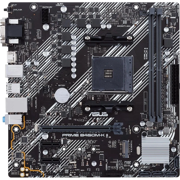 ASUS Alaplap AM4 PRIME B450M-K II AMD B450, mATX