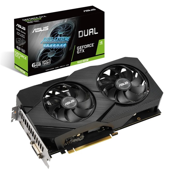 ASUS DUAL-GTX1660S-6G-EVO nVidia 6GB GDDR6 192bit PCIe videókártya