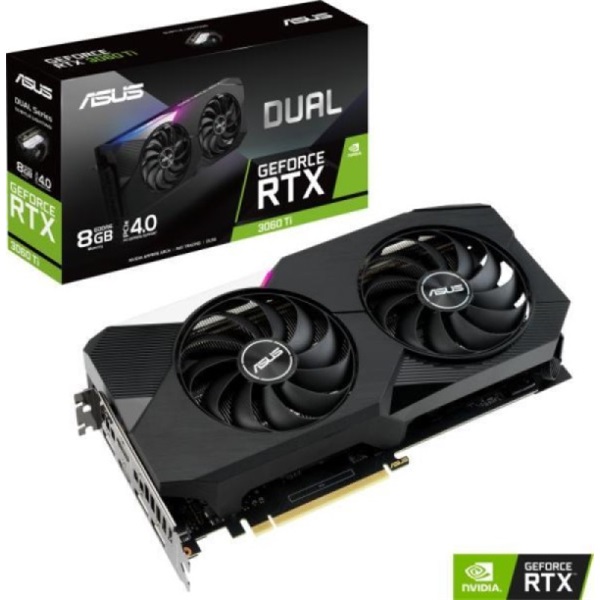 ASUS DUAL-RTX3060TI-8G nVidia 8GB GDDR6 256bit PCIe videokártya