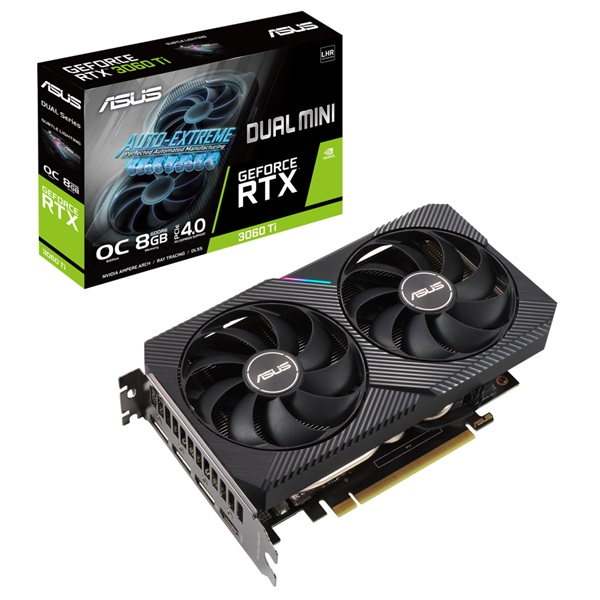 ASUS DUAL-RTX3060TI-O8G-MINI-V2 nVidia 8GB GDDR6 256bit PCIe videokártya