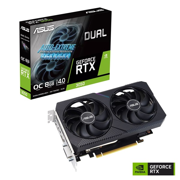 ASUS NVIDIA RTX 3050 8GB GDDR6 PCIe videokártya