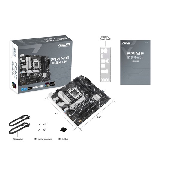 ASUS PRIME B760M-A D4 Intel B760 LGA1700 mATX alaplap