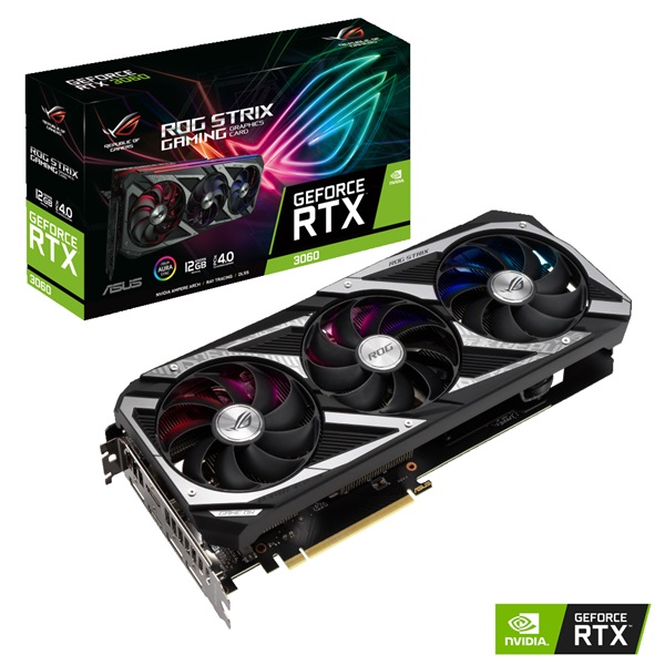 ASUS ROG-STRIX-RTX3060-12G-GAMING nVidia 12GB GDDR6 192bit PCIe videokártya