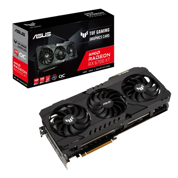 ASUS TUF-RX6700XT-O12G-GAMING AMD 12GB GDDR6 192bit PCIe videokártya