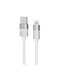 AVAX CB310 GLOWY 1m USB-A - Lightning fehér töltőkábel