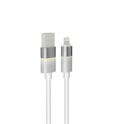 AVAX CB311 GLOWY 2m USB-A - Lightning fehér töltőkábel