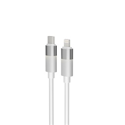 AVAX CB315 GLOWY 2m 27W USB-C - Lightning fehér gyorstöltő kábel