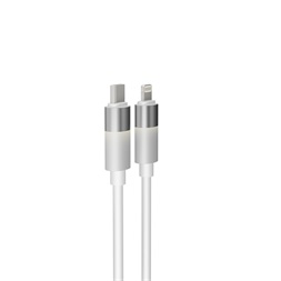 AVAX CB315 GLOWY 2m 27W USB-C - Lightning fehér gyorstöltő kábel