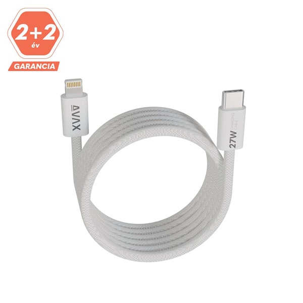 AVAX CB611W MAGNETY 27W 1m USB-C - Lightning adat- és töltőkábel