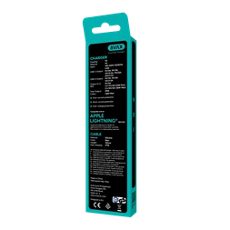 AVAX CH6416 30W GaN töltő és USB-C–Lightning szilikon kábel, világoskék