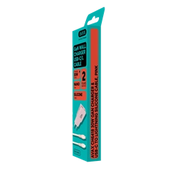 AVAX CH6418 30W GaN töltő és USB-C–Lightning szilikon kábel, rózsaszín