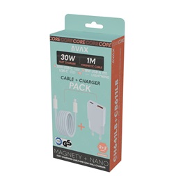 AVAX CH641LB & CB611LB – 30W GaN Gyorstöltő & 27W Mágneses Lightning Kábel csomag