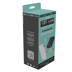 AVAX PB105B & PB202W – 20W & 65W (10.000mAh & 20.000mAh) Powerbank Duo