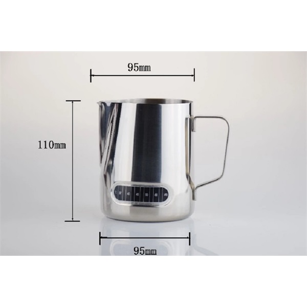 AVX LHT 600ml-es hőmérős rozsdamentes acél tejkiöntő kanna