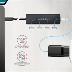 AXAGON HUE-C2C USB-C 5Gbps utazó hub