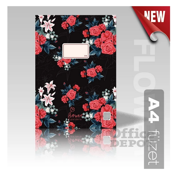 Absolut Magic Pattern Dream Roses A4 87-40 kockás füzet