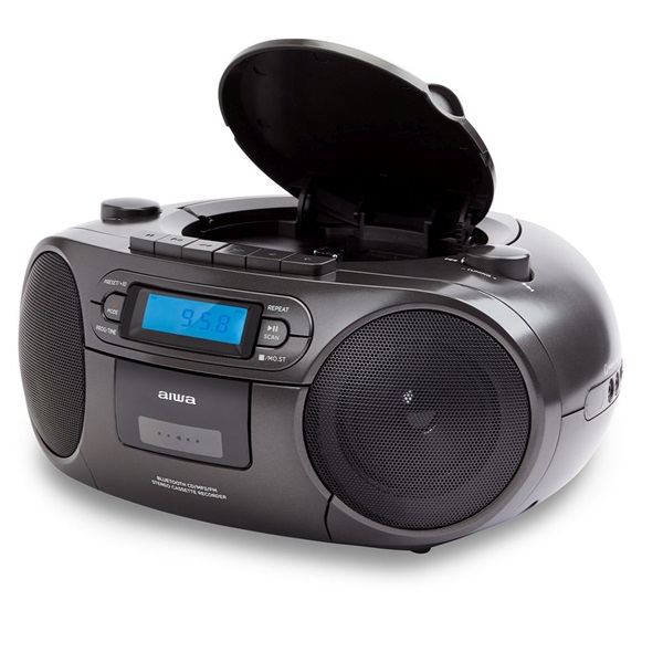 Aiwa BBTC-550BK hordozható fekete rádiós CD lejátszó