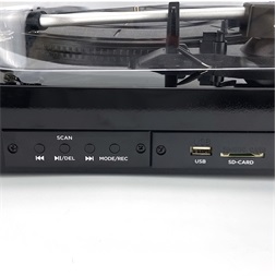 Aiwa GBTUR-120BK USB/Bluetooth/bakelit fekete lemezjátszó