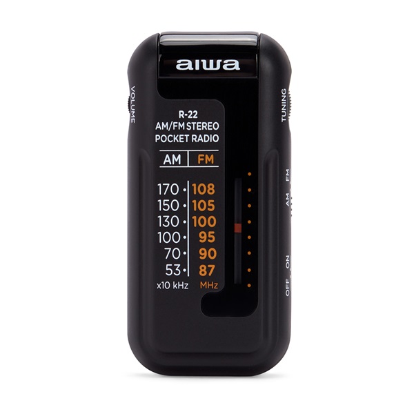 Aiwa R-22BK hordozható fekete FM rádió