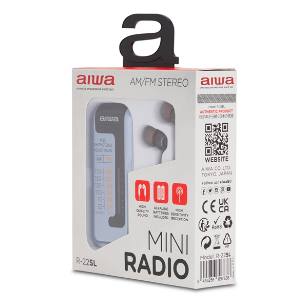 Aiwa R-22SL hordozható szürke FM rádió