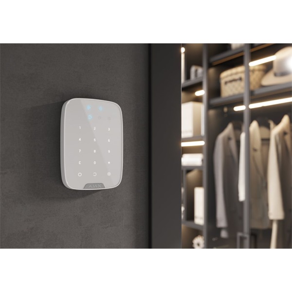 Ajax Keypad Plus WH fehér proxy olvasós vezetéknélküli kezelő