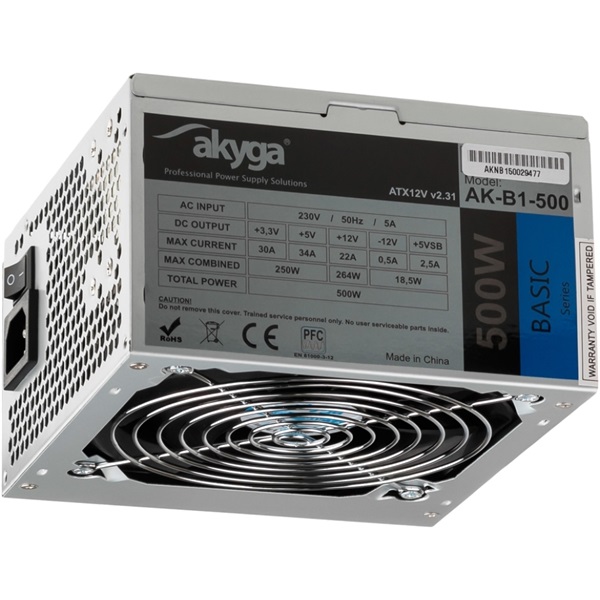 Akyga AK-B1-500 500W ATX tápegység (Újszerű)