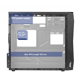 Akyga AK729BK táp nélküli mATX ház