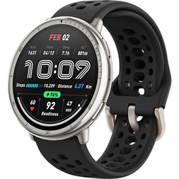 Amazfit Active 2 fekete szilikon szíjas okosóra