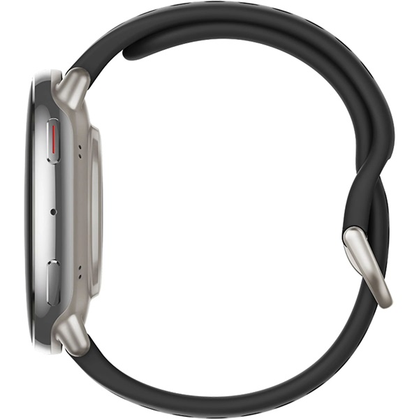 Amazfit Active 2 fekete szilikon szíjas okosóra