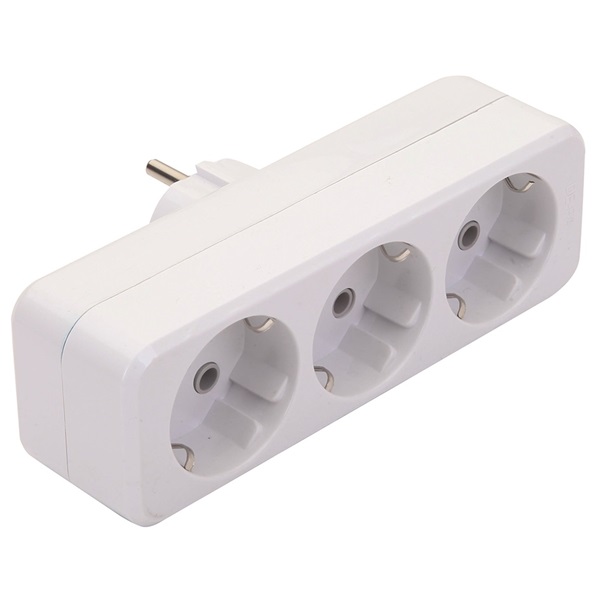 Anco 321736 16A 250V fehér földelt 3-as hálózati elosztó (Újszerű)