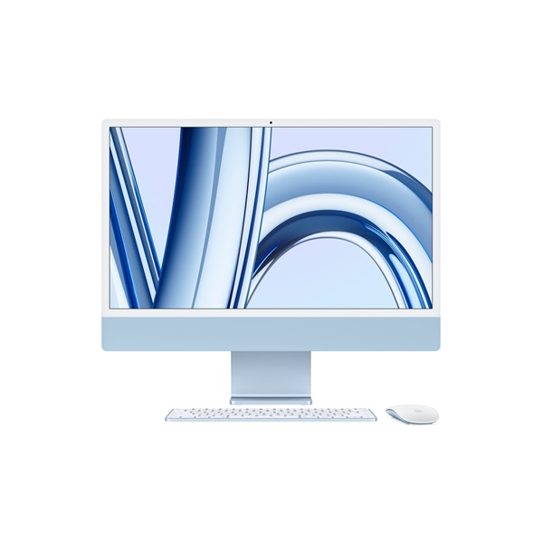 Apple iMac 24" Retina/M3 chip 8 magos CPU és 10 magos GPU/8GB/512GB SSD/kék All-in-One számítógép