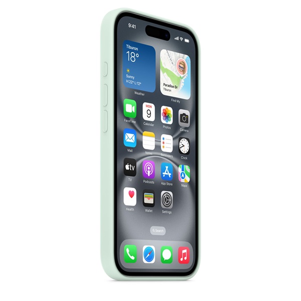 Apple mdgp4zm/a iPhone 16 akvamarin szilikon hátlap
