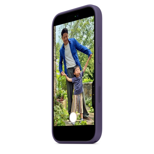 Apple mgf04zm/a iPhone 17 MagSafe ködös lila szilikon tok